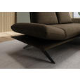 ECKSOFA  in Flachgewebe Dunkelbraun  234/155 cm  - Dunkelbraun/Schwarz, Design, Textil/Metall (234/155cm) - Dieter Knoll