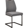 SCHWINGSTUHL  in Stahl Mikrofaser  - Schwarz/Grau, Design, Textil/Metall (47/58/99cm) - Dieter Knoll