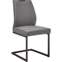 SCHWINGSTUHL  in Stahl Mikrofaser  - Schwarz/Grau, Design, Textil/Metall (47/58/99cm) - Dieter Knoll