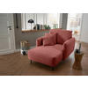 XXL-SESSEL Cord Koralle    - Koralle/Schwarz, Design, Textil/Metall (112/95/158cm) - Livetastic