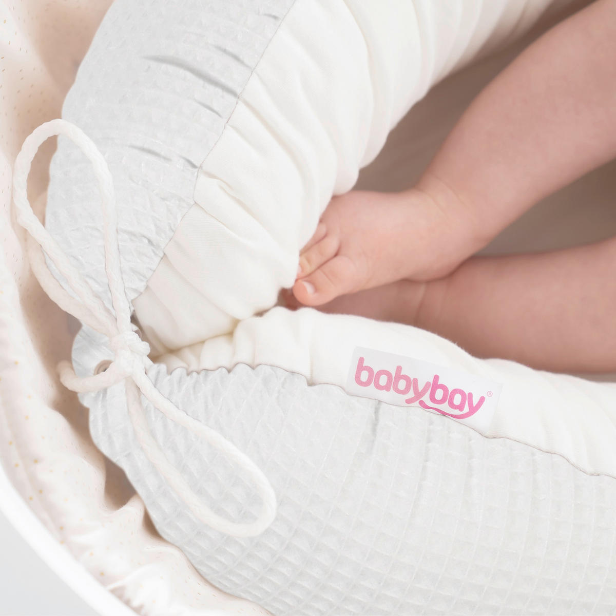 KUSCHELNEST babybay Kuschelnest Waffelpiqué  90/50/13 cm   - Weiß, Basics, Textil (90/50/13cm) - Babybay