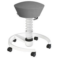 BÜROHOCKER Mikrofaser Grau, Weiß  - Weiß/Grau, Basics, Kunststoff/Textil (55/45,66/55cm) - Aeris