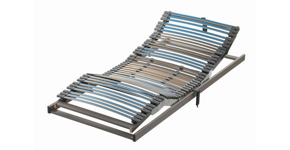 LATTENROST 90/200 cm Kopfteil, Fußteil, Mittelzone verstellbar, Buche  - Blau/Braun, Basics, Holz (90/200cm) - Dieter Knoll