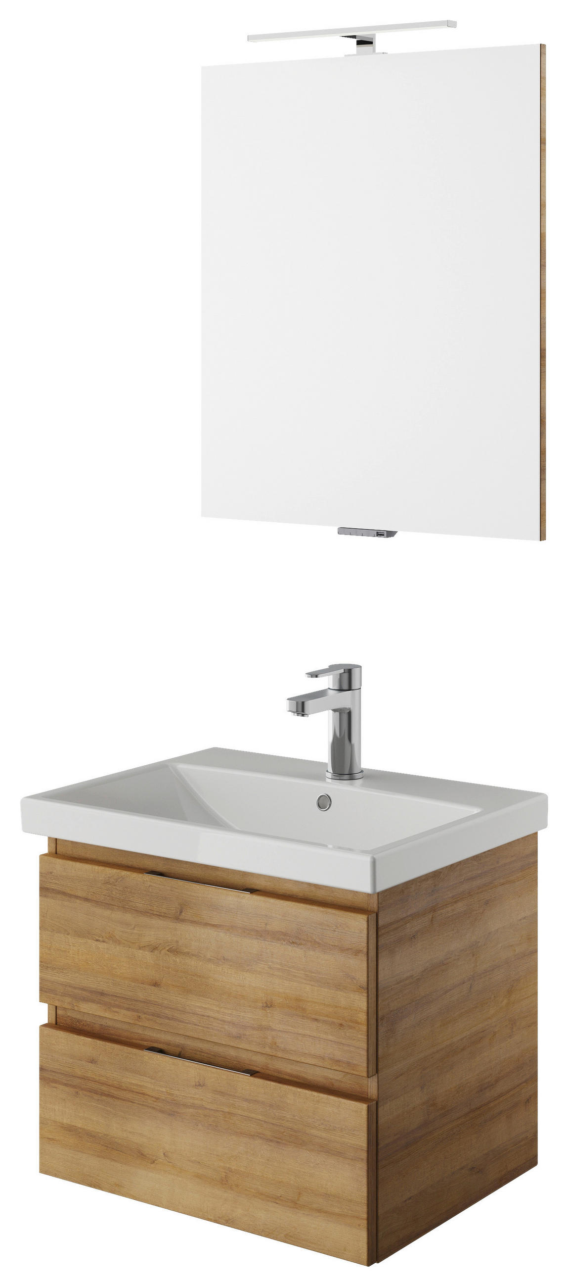 BADEZIMMER  in 60 cm  - Eichefarben/Weiß, KONVENTIONELL, Holzwerkstoff (60cm) - Pelipal