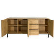 SIDEBOARD WABI  in 180/81/40 cm  - Eichefarben/Schwarz, Design, Holz/Holzwerkstoff (180/81/40cm) - Xora