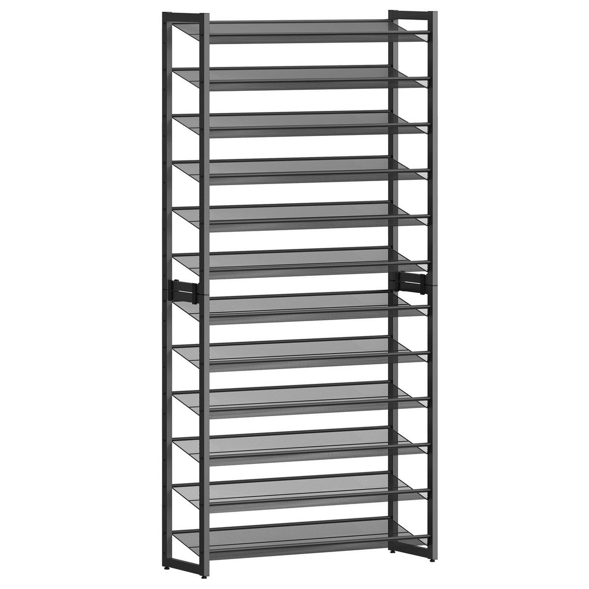 REGÁL NA TOPÁNKY, čierna, 92.5/223/30.7 cm - čierna, Trend, kov (92.5/223/30.7cm) - Boxxx