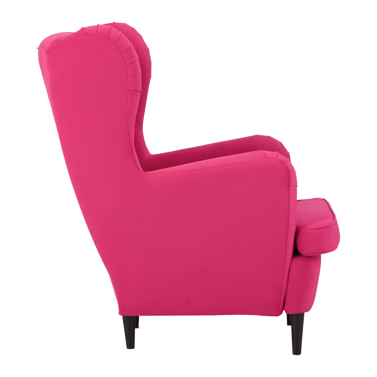 FÅTÖLJ i textil, trämaterial pink  - pink/svart, trämaterial/trä (78/102/98cm) - MID.YOU