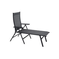GARTENLIEGE 63/99,5/182,5 cm  - Anthrazit, Basics, Kunststoff/Metall (63/99,5/182,5cm) - Siena Garden