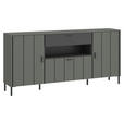 SIDEBOARD SHIRLEY 173,2/84,8/40 cm 1 Schublade(n)  - Schwarz/Grau, Design, Holzwerkstoff/Kunststoff (173,2/84,8/40cm) - Carryhome