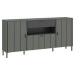 SIDEBOARD SHIRLEY  in 173,2/84,8/40 cm  - Schwarz/Grau, Design, Holzwerkstoff/Kunststoff (173,2/84,8/40cm) - Carryhome