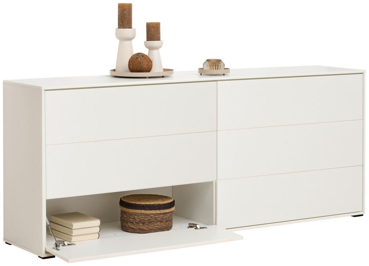 REGALELEMENT 179,1/72,6/40 cm Weiß  179,1/72,6/40 cm  - Weiß, Design, Holzwerkstoff (179,1/72,6/40cm) - home24