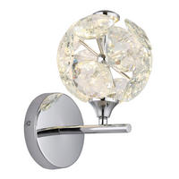 LED-WANDLEUCHTE 15/24 cm   - Klar/Chromfarben, KONVENTIONELL, Glas/Metall (15/24cm) - Globo