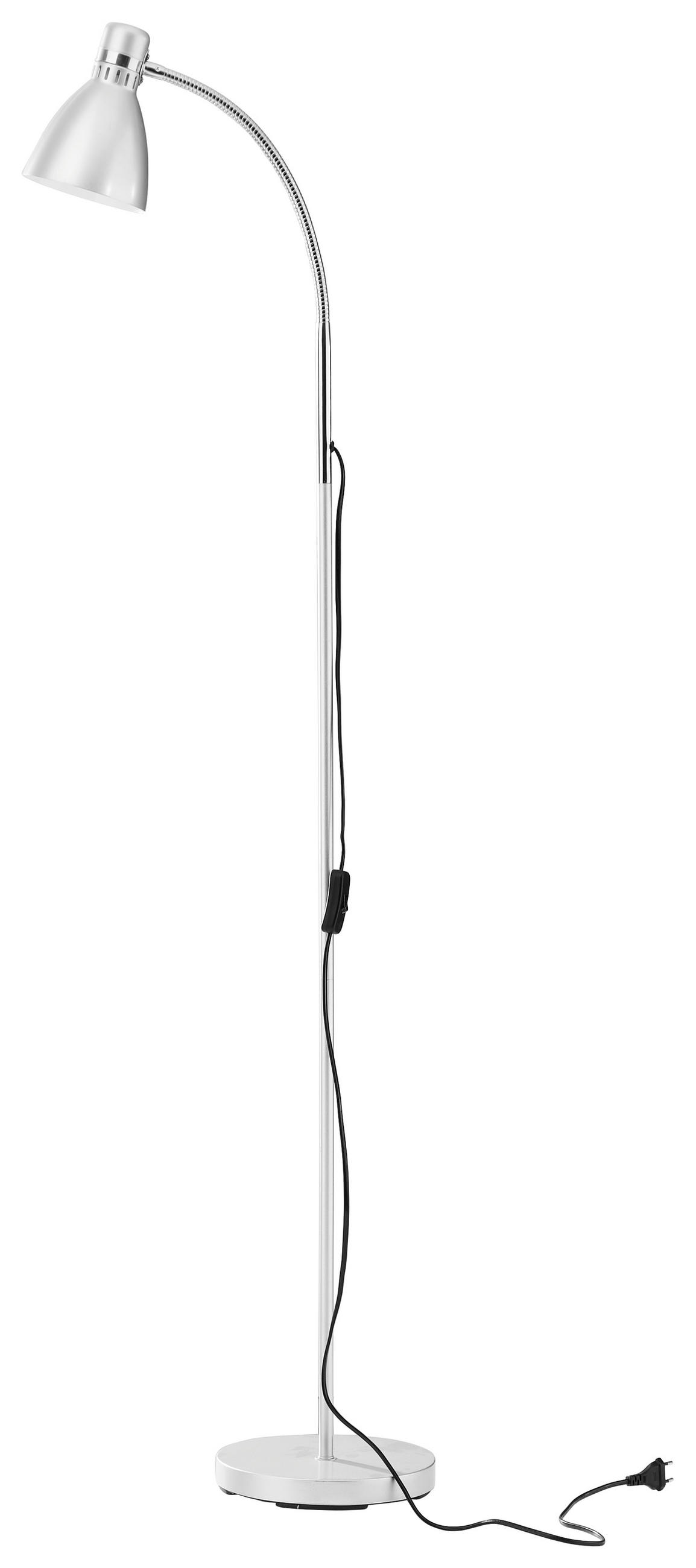 SVJETILJKA PODNA  - srebrne boje, Basics, metal/plastika (22/155cm) - Boxxx