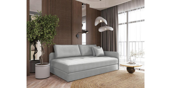 LIEGE in Velours Ecru - Ecru/Schwarz, KONVENTIONELL, Kunststoff/Textil (205/80/95cm) - Xora