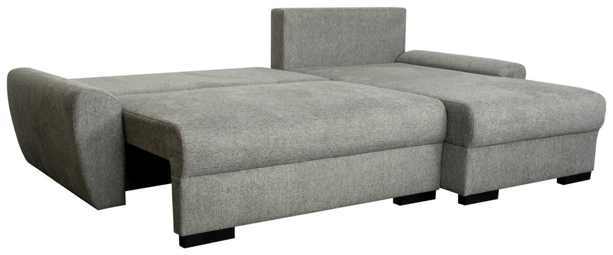 SEDEŽNA GARNITURA, tkanina siva  - siva/črna, Moderno, umetna masa/tekstil (237/151cm) - Carryhome