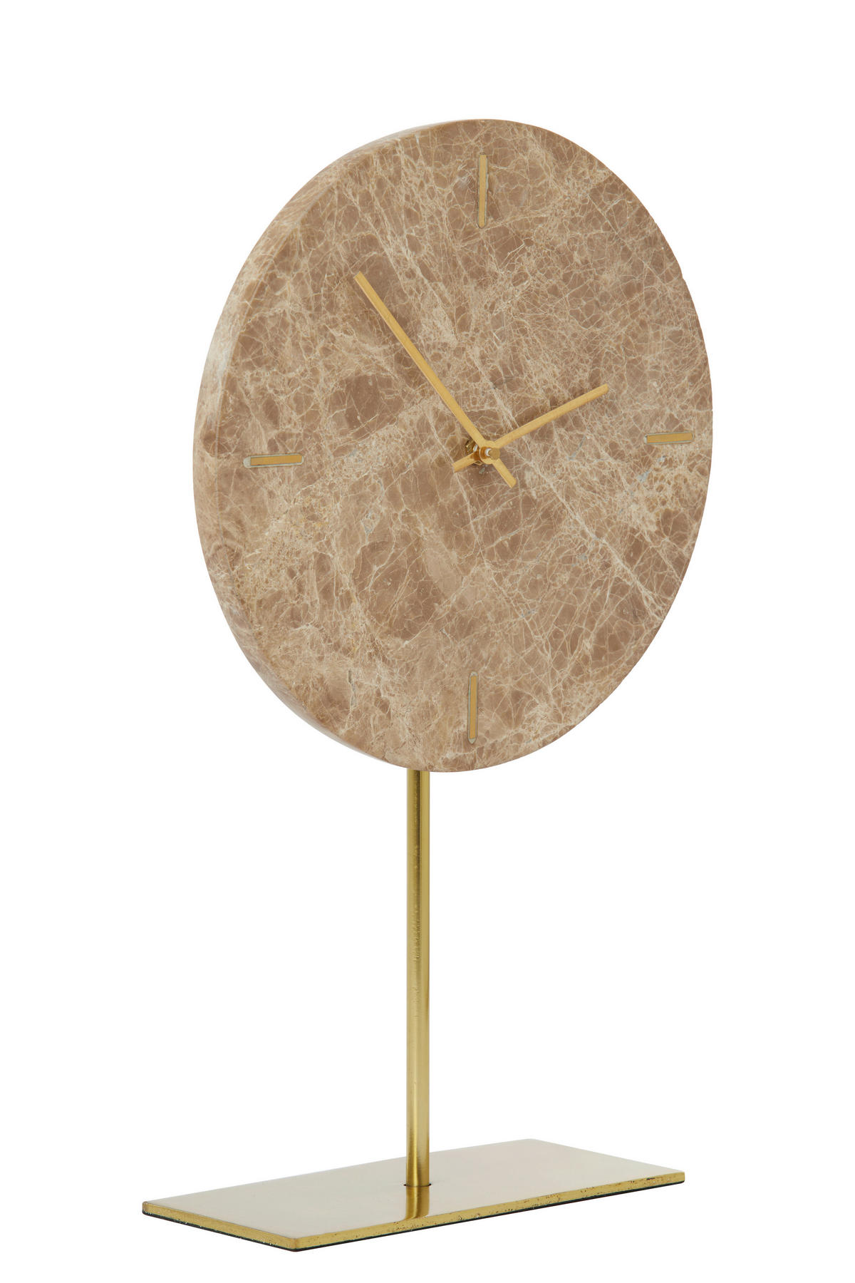 TISCHUHR MORENO Braun  - Braun, Basics, Stein/Metall (25,5/10/42,5cm) - Light & Living