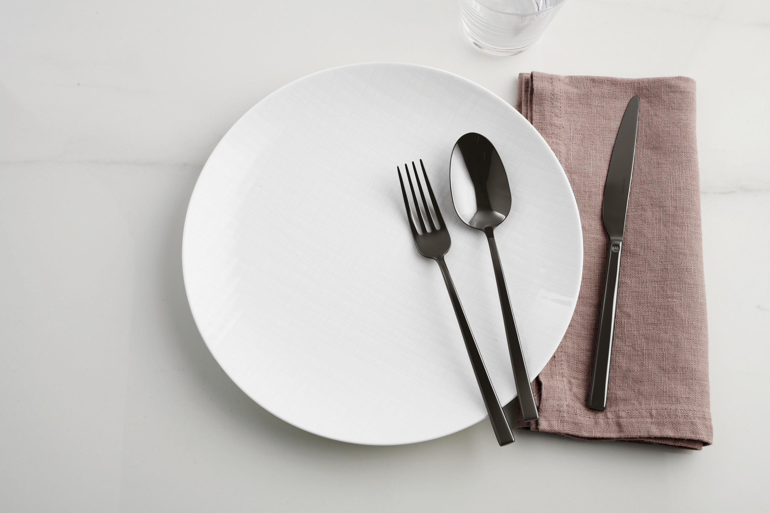 BESTECKSET 24-teilig Edelstahl - Schwarz, Basics, Metall - Sambonet