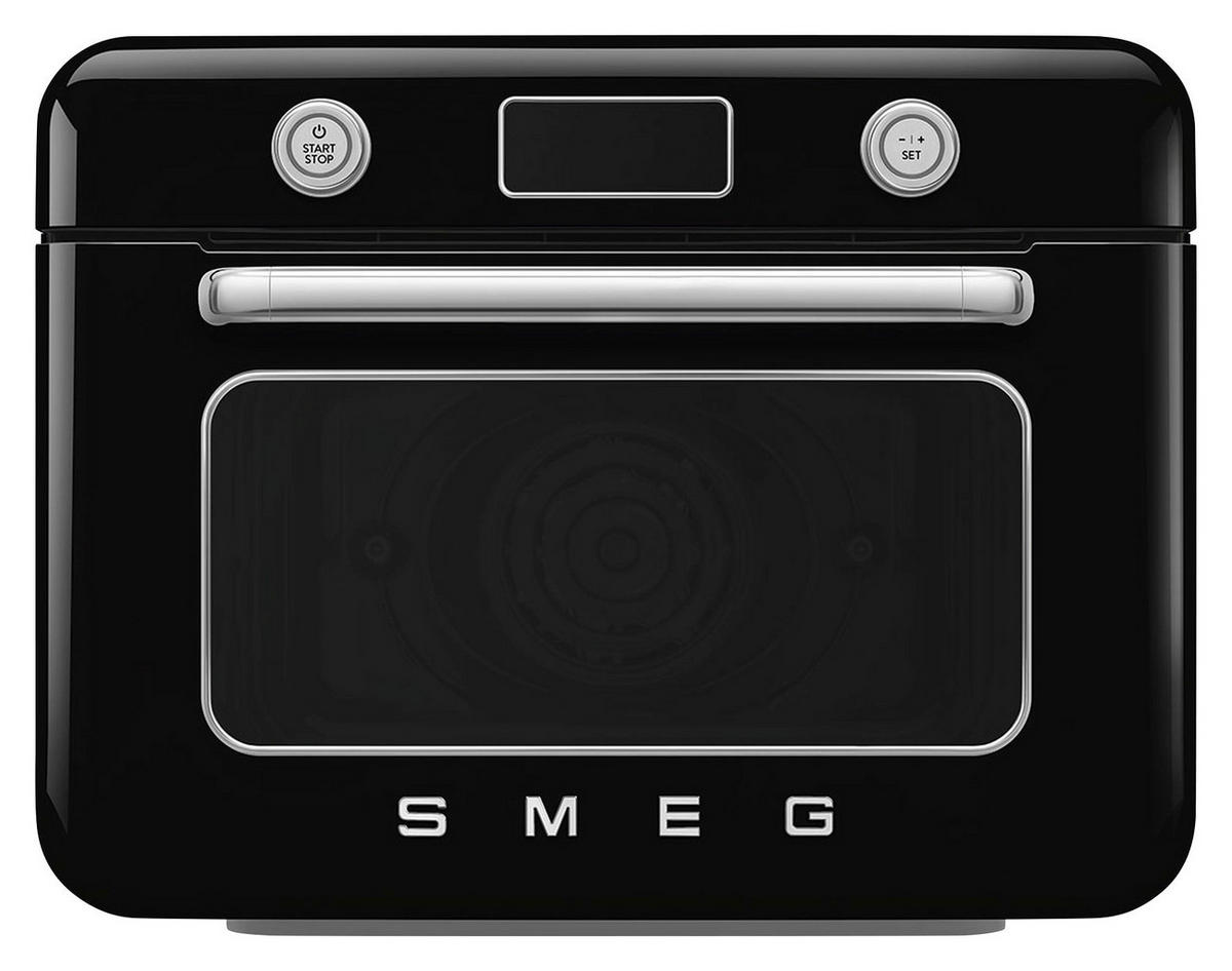 MINIBACKOFEN 50´s Style  - Schwarz Hochglanz, Basics, Metall (50/40/51cm) - SMEG