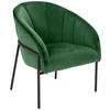 SESSEL in Samt Grün  - Schwarz/Grün, Design, Textil/Metall (71/84/69cm) - Livetastic