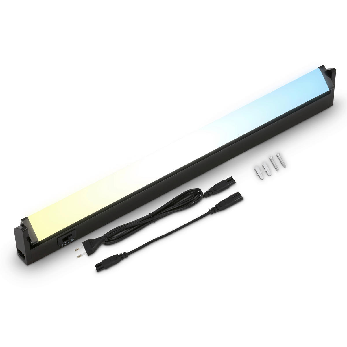 PULTMEGVILÁGÍTÓ LÁMPA LED izzó  - fekete, Basics, műanyag (54,5/6/2,5cm)