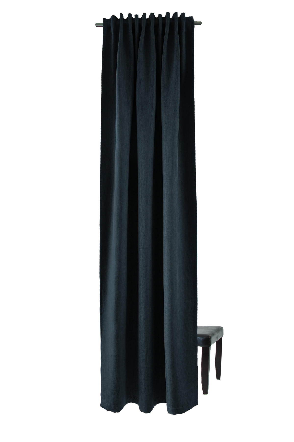 WÄRMESCHUTZVORHANG Verdunkelung  - Dunkelblau, Basics, Textil (140/245cm)
