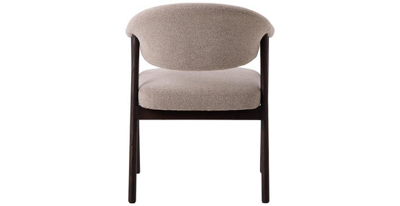 ARMLEHNSTUHL   Flachgewebe  - Sandfarben/Dunkelbraun, KONVENTIONELL, Holz/Textil (63/81/63cm) - Ambia Home