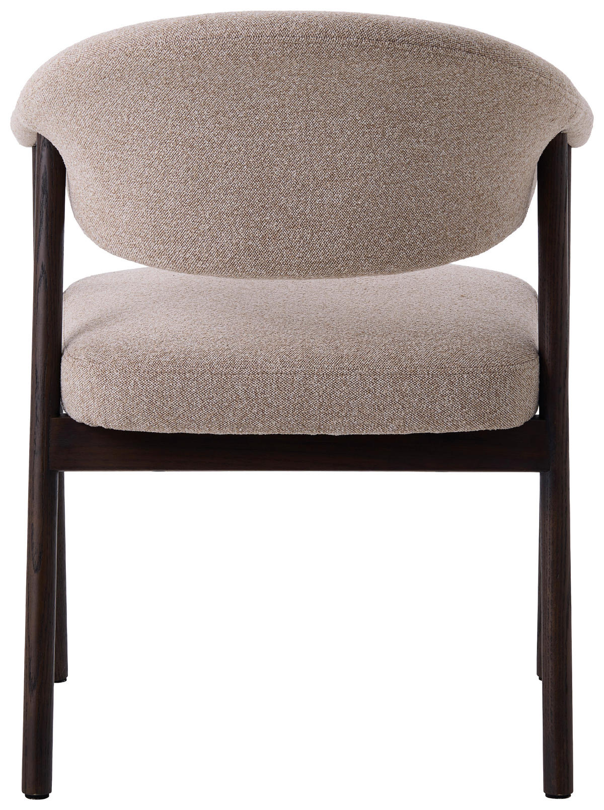 ARMLEHNSTUHL  in Flachgewebe  - Sandfarben/Dunkelbraun, KONVENTIONELL, Holz/Textil (63/81/63cm) - Ambia Home
