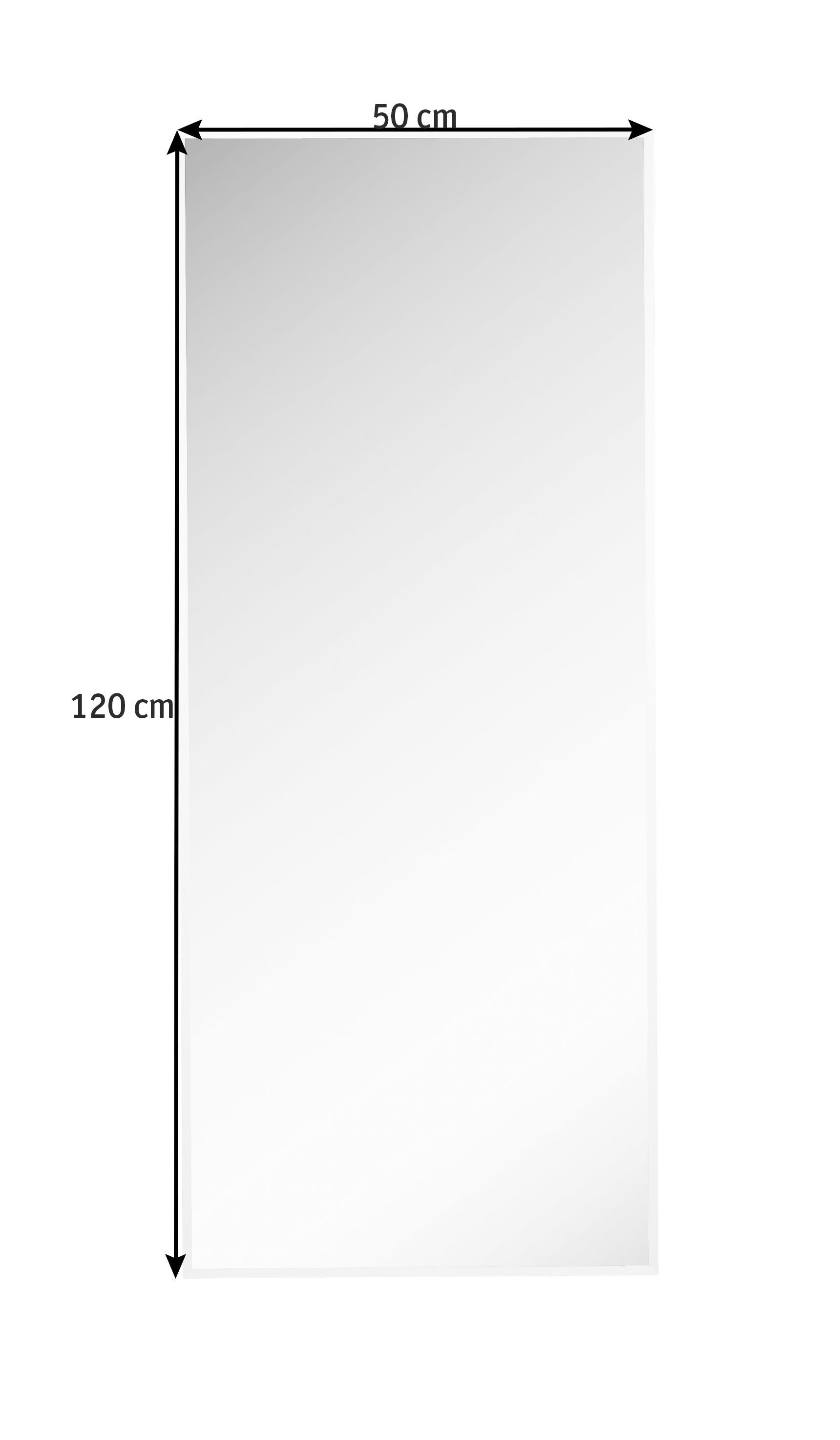 ZIDNO OGLEDALO  50/120/1 cm     - srebrna, Dizajnerski, staklo (50/120/1cm) - Boxxx