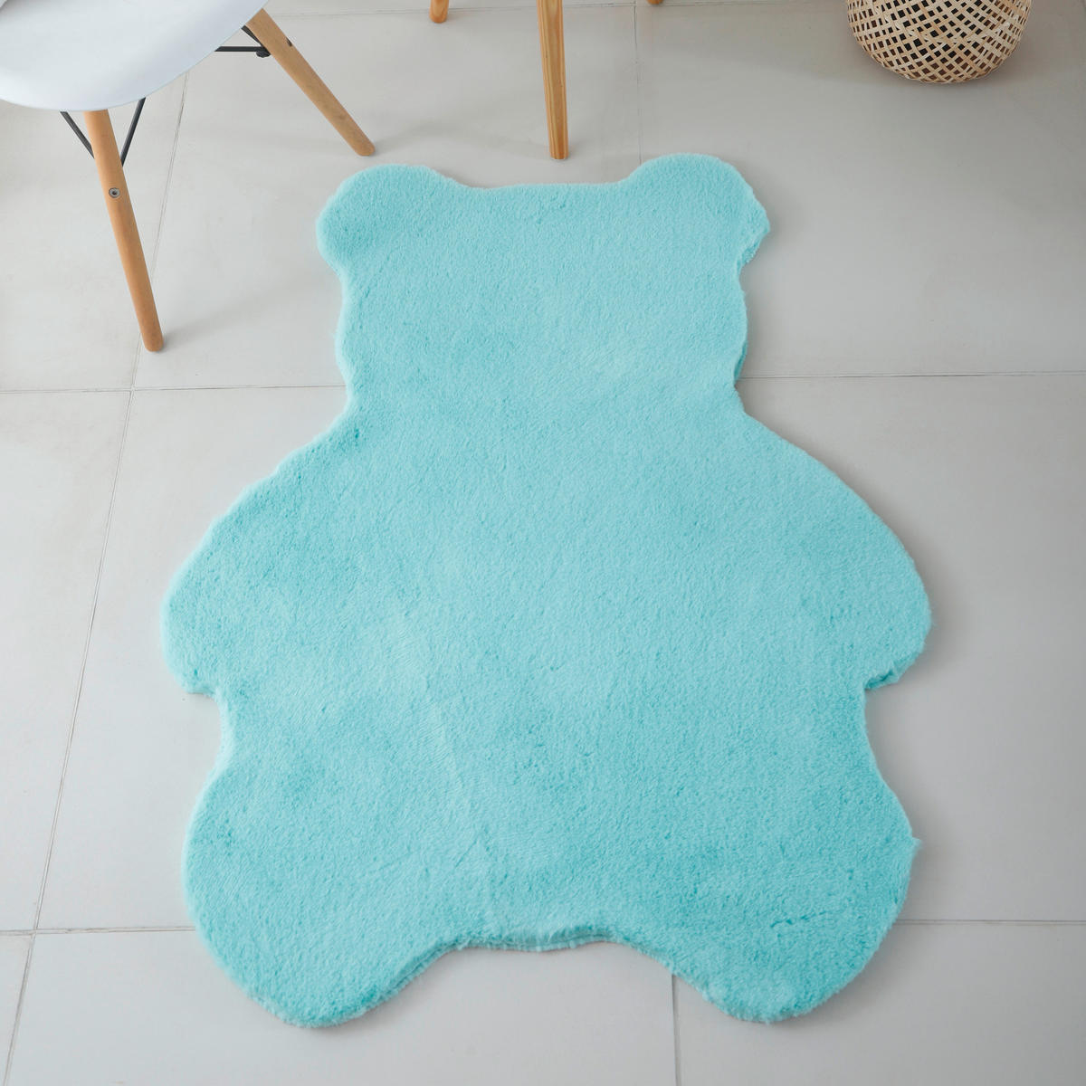 KINDERTEPPICH 80/100 cm CATY  - Mintgrün, Basics, Leder/Textil (80/100cm) - Ben'n'jen