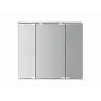 SPIEGELSCHRANK 67,4/60/22 cm  - Silberfarben/Weiß, Basics, Glas/Holz (67,4/60/22cm) - Xora