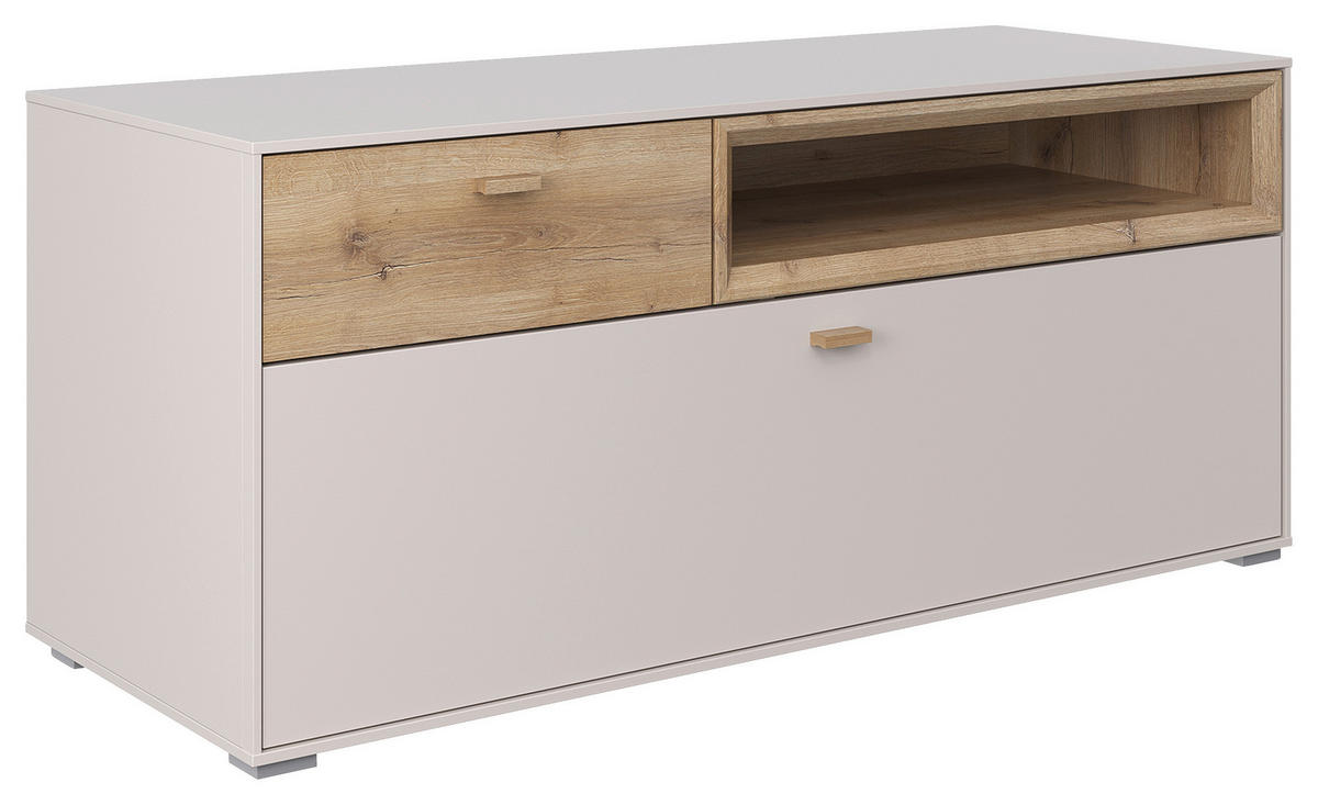 LOWBOARD  in 120/53/49 cm  - Sandfarben/Eichefarben, Holz/Holzwerkstoff (120/53/49cm) - Hom`in