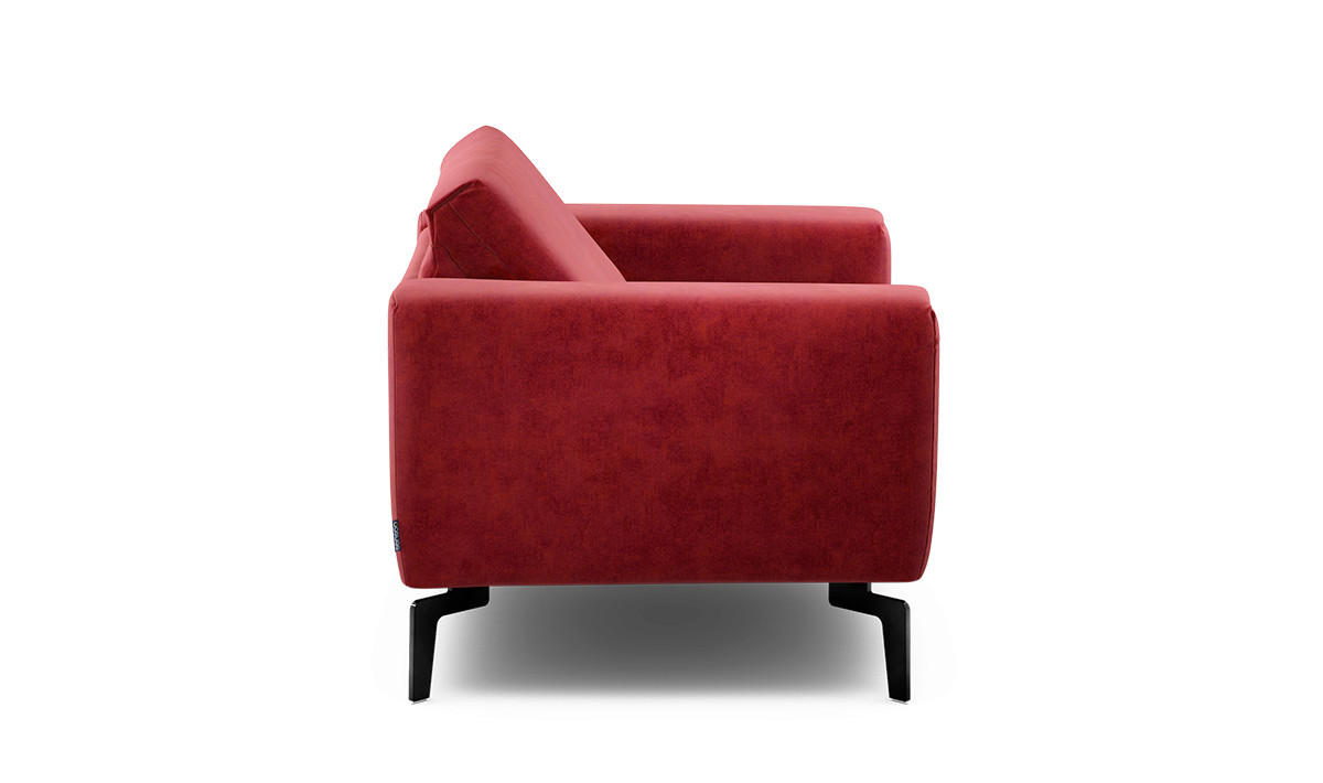 SESSEL Samt Rot    - Rot/Schwarz, Design, Textil/Metall (110/85/86-94cm) - SENSOO
