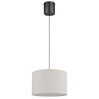 LED-HÄNGELEUCHTE 35/180 cm  - Schwarzchrom/Creme, Basics, Kunststoff/Textil (35/180cm)