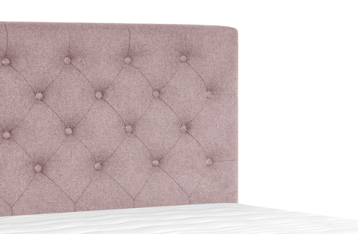 BOXSPRINGBETT 180/200 cm  in Rosa  - Silberfarben/Rosa, Konventionell, Textil/Metall (180/200cm) - Welnova