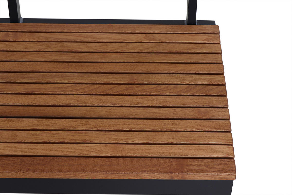 GARTENBANK 180/84/157,5 cm  in Naturfarben  - Anthrazit/Robinienfarben, KONVENTIONELL, Holz/Metall (180/84/157,5cm) - Siena Garden