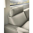 2,5-SITZER in Leder Cappuccino  - Schwarz/Cappuccino, Design, Leder/Metall (200/102/92cm) - Johann Jakob