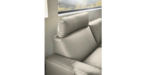 2,5-SITZER in Leder Cappuccino - Schwarz/Cappuccino, Design, Leder/Metall (200/102/92cm) - Johann Jakob