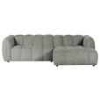 ECKSOFA  in Chenille Dunkelgrau  272/172 cm  - Dunkelgrau/Schwarz, KONVENTIONELL, Kunststoff/Textil (272/172cm) - Carryhome