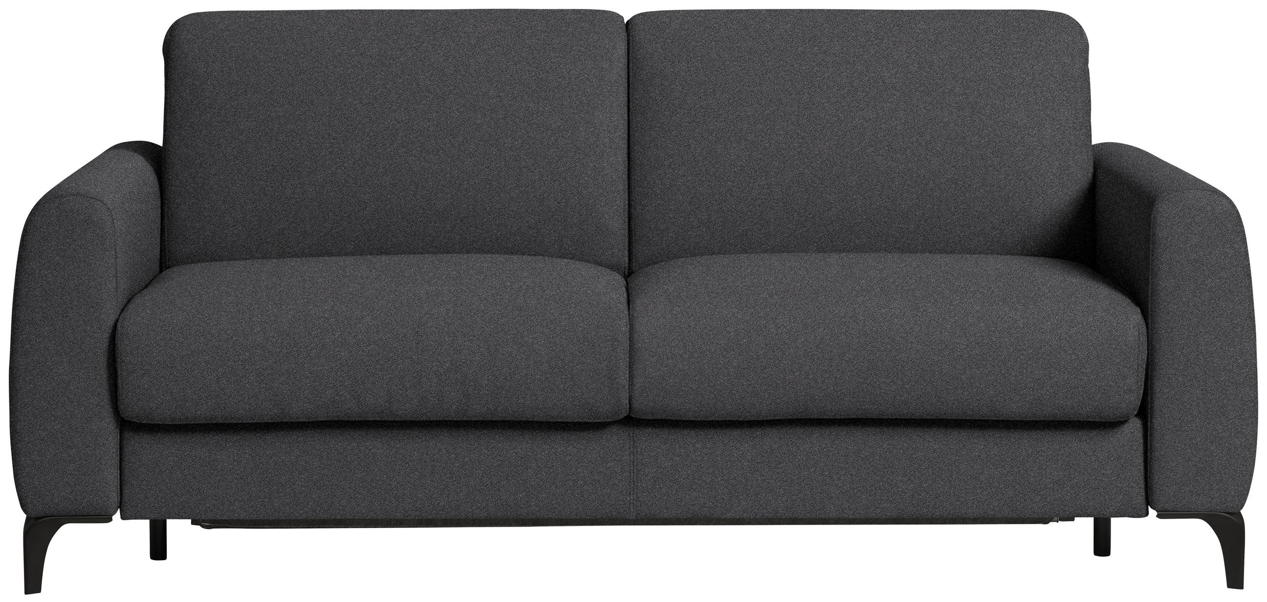 SCHLAFSOFA Flachgewebe Anthrazit  - Anthrazit/Schwarz, Konventionell, Holz/Textil (203/88/102cm) - Novel