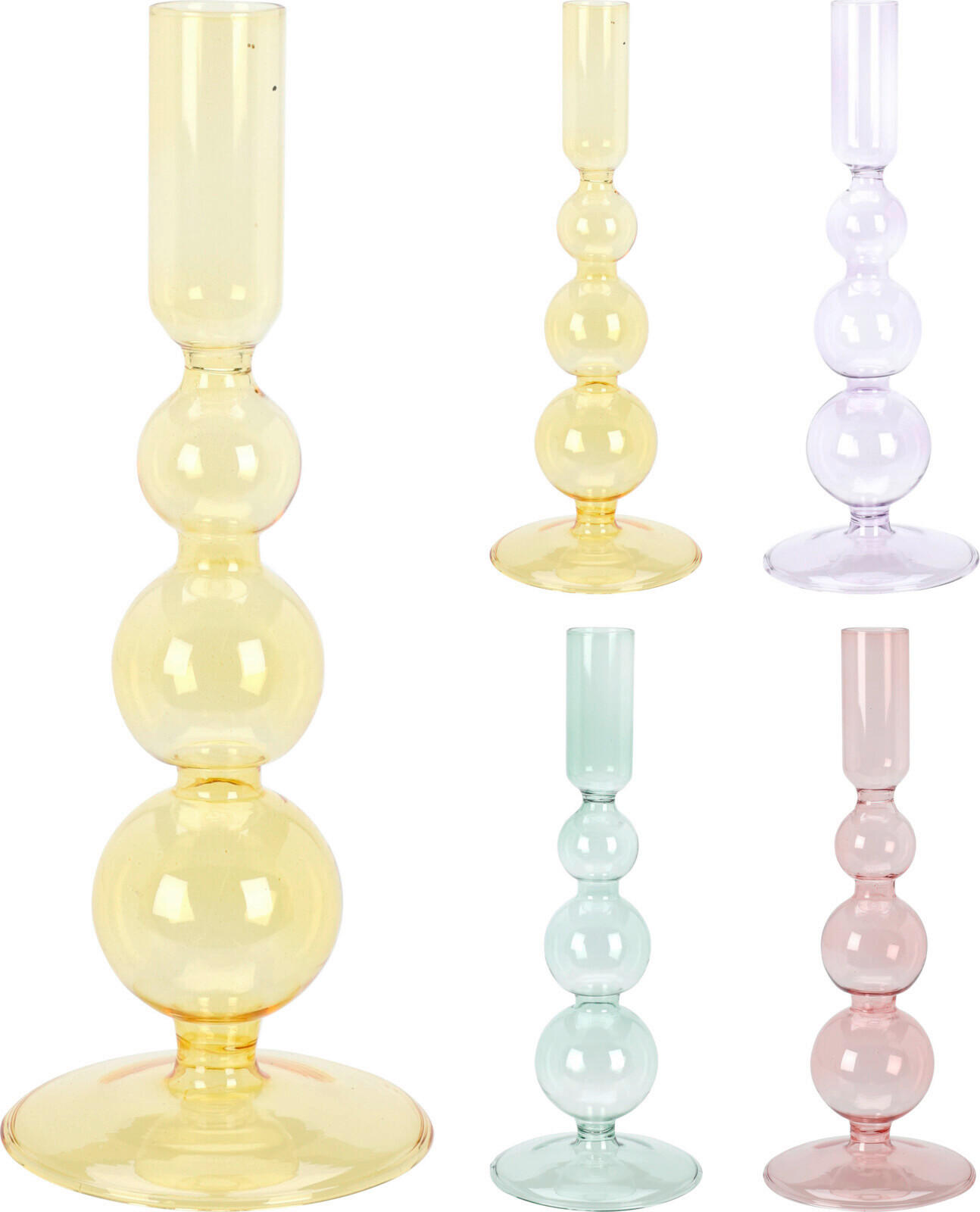 STOJAN NA SVIEČKU  sklo - Basics, sklo (8/8/22cm)