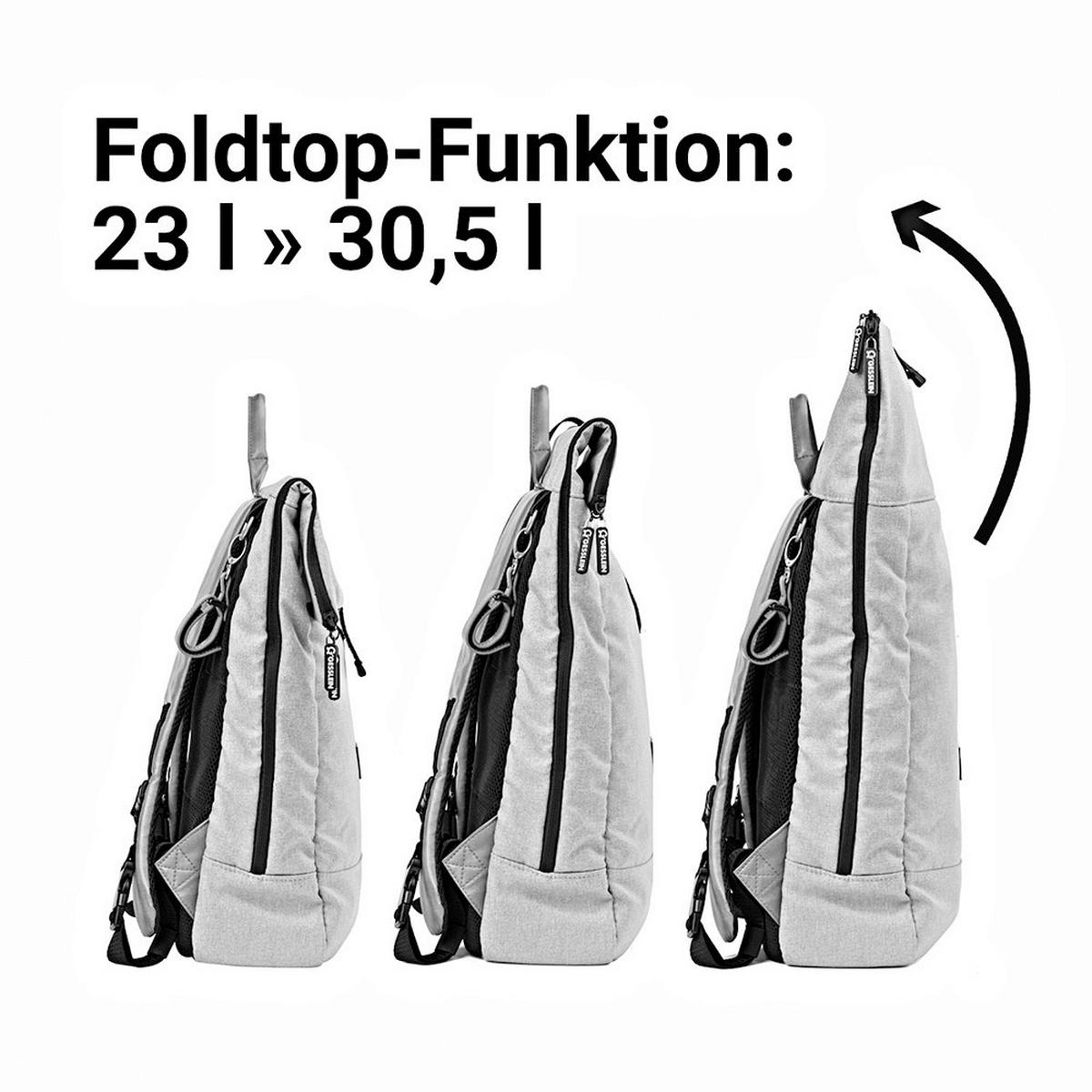 KINDERWAGENSET  FX4 Swing Set  Steingrau  - Hellgrau/Schwarz, Basics, Textil (100/55/130cm) - Gesslein