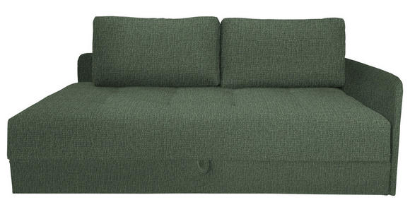 LIEGE in Velours Olivgrün - Schwarz/Olivgrün, KONVENTIONELL, Kunststoff/Textil (205/80/125cm) - Xora