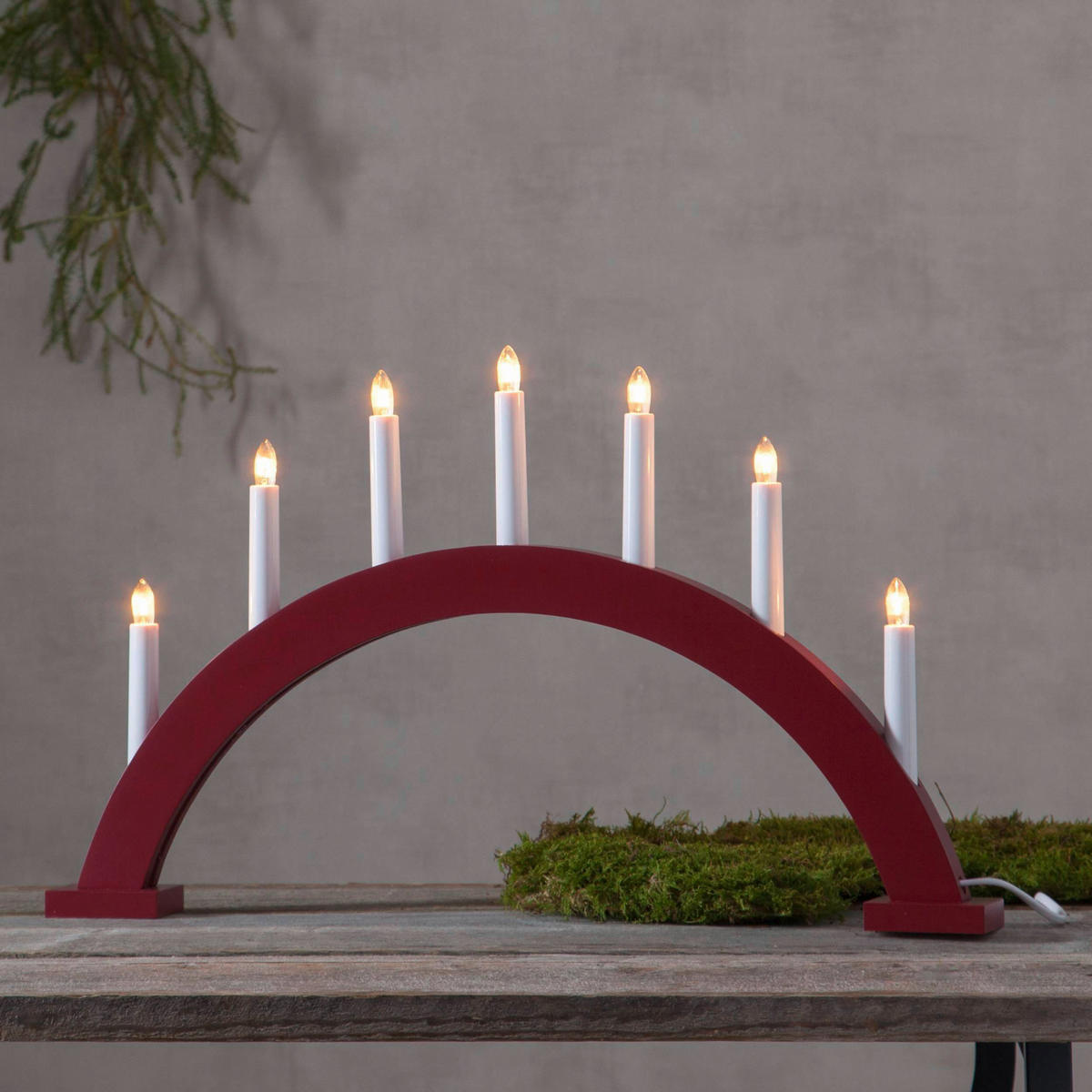 LED-DEKOLEUCHTE - Weiss/Rot, Basics, Holz/Kunststoff (57/6/34cm) - Eglo