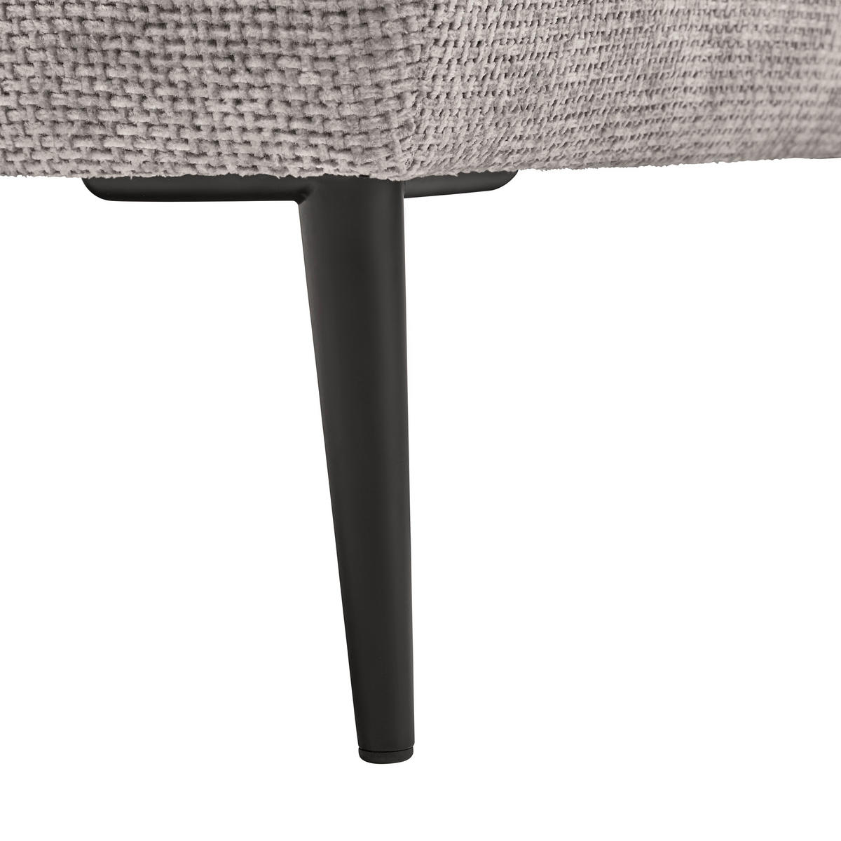 HÖRNSOFFA i vävt tyg taupe  - svart/taupe, Modern, metall/textil (164/255cm) - MID.YOU