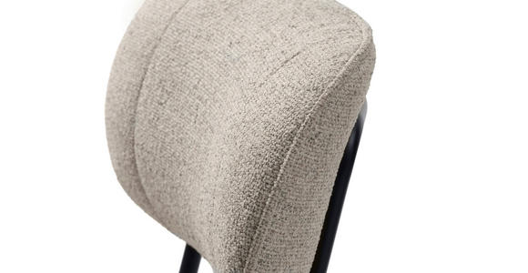 STUHL Bouclé Creme - Creme/Schwarz, Design, Textil/Metall (50/98/50cm) - Carryhome