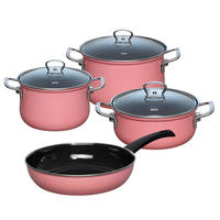 KOCHTOPFSET PINK 4-teilig  - Pink, Basics, Metall (48.50/28.50/24cm) - Riess