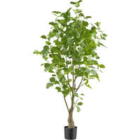 KUNSTPFLANZE Eukalyptus 130 cm  - Schwarz/Braun, Design, Kunststoff (130cm) - P & B