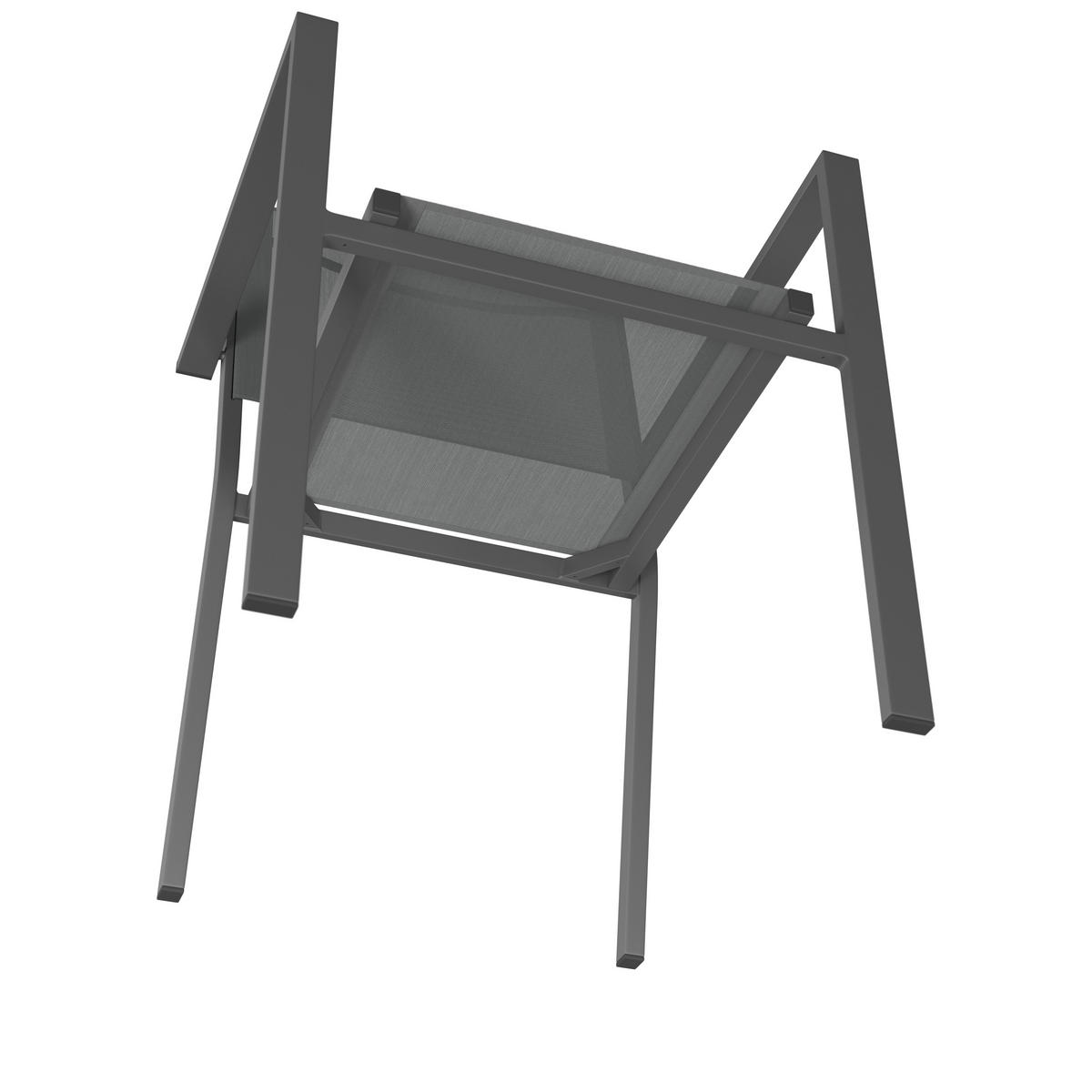 STAPELSESSEL Aluminium Anthrazit, Grau  - Anthrazit/Grau, Design, Textil/Metall (57/88/58cm) - Ambia Garden