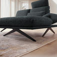 ECKSOFA  in Flachgewebe Anthrazit  234/155 cm  - Anthrazit/Schwarz, Design, Textil/Metall (234/155cm) - Dieter Knoll