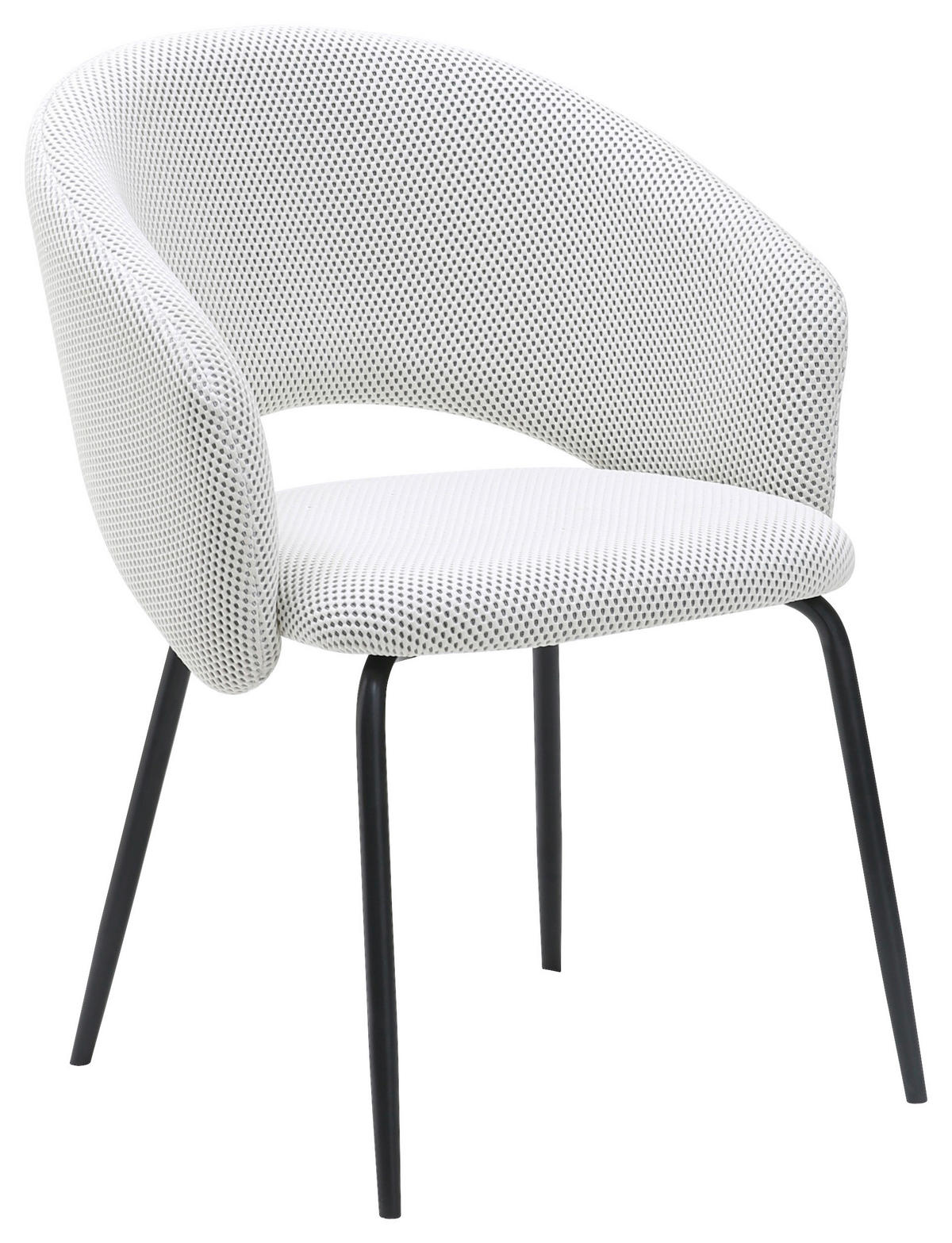 ŽIDLE S PODRUČKAMI, železo, síťovina, krémová - černá/krémová, Moderní, kov/textil (58/80/60cm) - MID.YOU